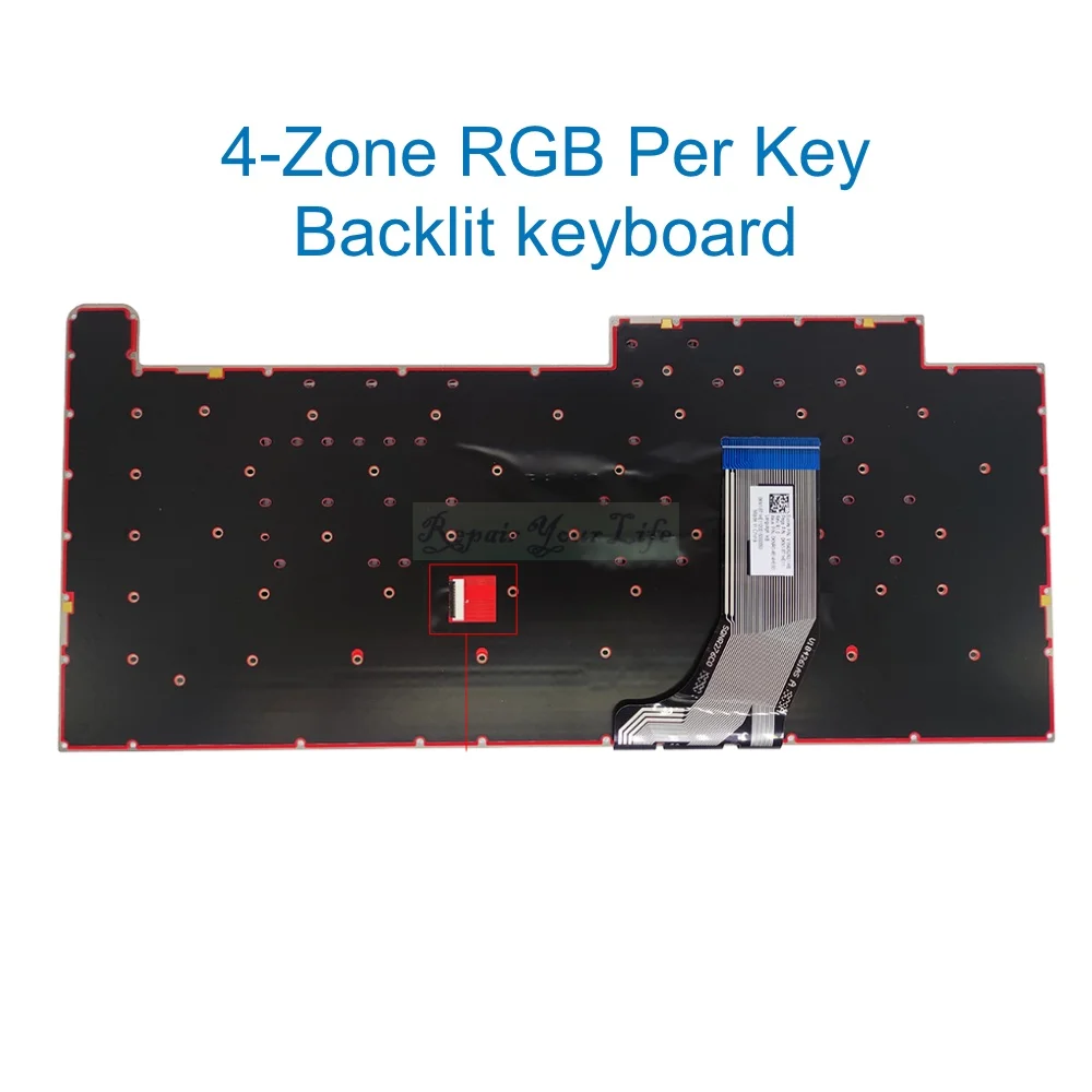 Teclado Retroiluminado Rgb dos Eua para Asus Rog Strix G531 G532 G531gw G531gv G531gt G532lws G532lv G532lw Inglês V184262as1 0kn18t1us11 - Imagem 2