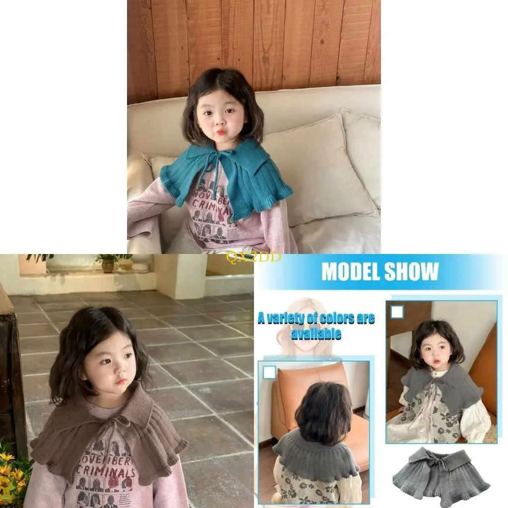 QX2D Baby Girls 필수 니트 목도리 솔리드 컬러 가짜 칼라 가을, 겨울..