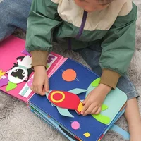 Toddlers Montessori Toys Busy Board Farm Animal Scene Storytelling Activity Toy Quiet Book Felt Activity Educational Sensory Toy 2