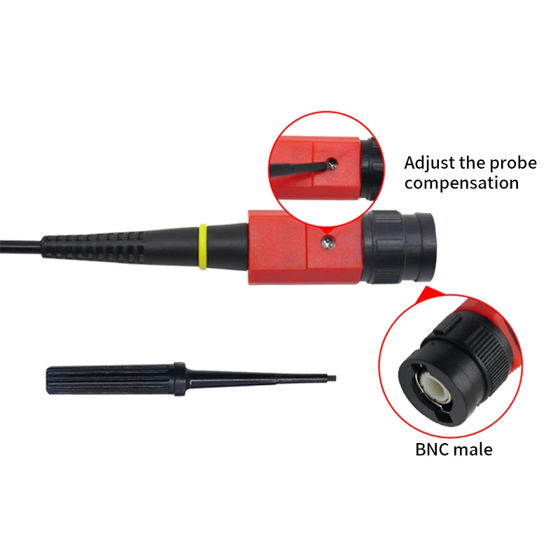 Hantek Attenuation 100X high voltage probe P4100 100Mhz MAX 2KV DC+AC suitable for BNC other brands of oscilloscopes oscilloscope probe,fixed attenuators