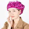 3/6pcs Rose Shower Cap Heat Insulation Aluminum Foil Insulation Hat Elastic Bathing Cap for Women Hair Perm Tool Barber Shop 2