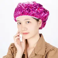 3/6pcs Rose Shower Cap Heat Insulation Aluminum Foil Insulation Hat Elastic Bathing Cap for Women Hair Perm Tool Barber Shop 2