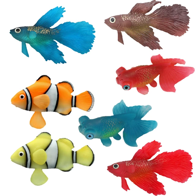 Poisson flottant Élstructurels ent avec ventouse, petit poisson  intelligent, poisson rouge, poisson grondement, ornements de décoration  précieux pour aquarium - AliExpress