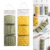 Tulips Hanging Storage Bag 3 Pocket Waterproof Hanging Organizer for Dorm Living Room Bathroom Home Fabric Wall Closet Organizer 1