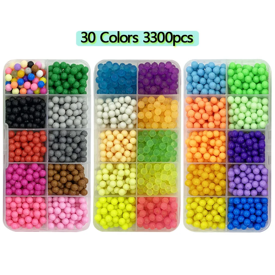 Beads Toys 5mm DIY Water Spray Beads Refill Beads Puzzle Crystal Set Ball Games Aqumosaic Magic Toys for Children
