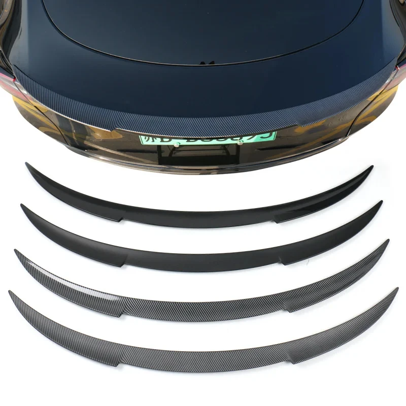 Car Rear Wing Spoiler For Tesla Model Y Tail Spoile Carbon Fiber Pattern Trunk Lid Spoiler Wing Punch-Free Installation car rear wing spoiler,car roof spoiler