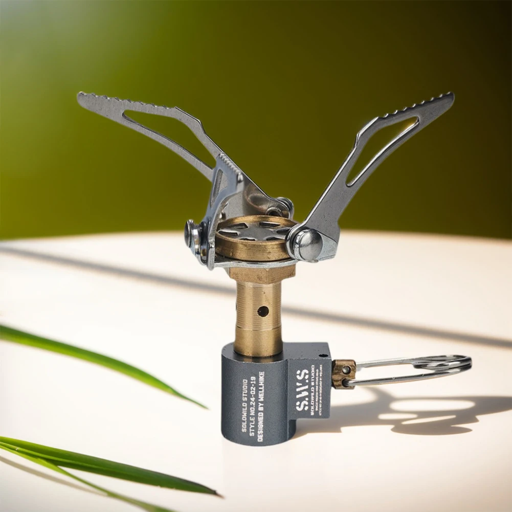 Portable Mini Gas Stove Stainless Steel Aluminum Alloy for Outdoor Cooking