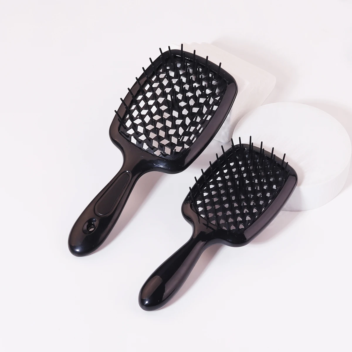 Curly Hair Brush 2pcs anti-static hollow massage wet dry for real hair wigs