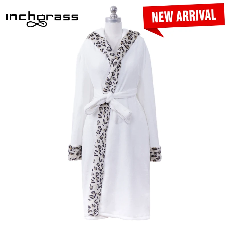 Coral Fleece Long Robe Kimono Gown Winter Warm Flannel Nightdress Bathrobe Casual Sleepwear Intimate Lingerie Thicken Homewear