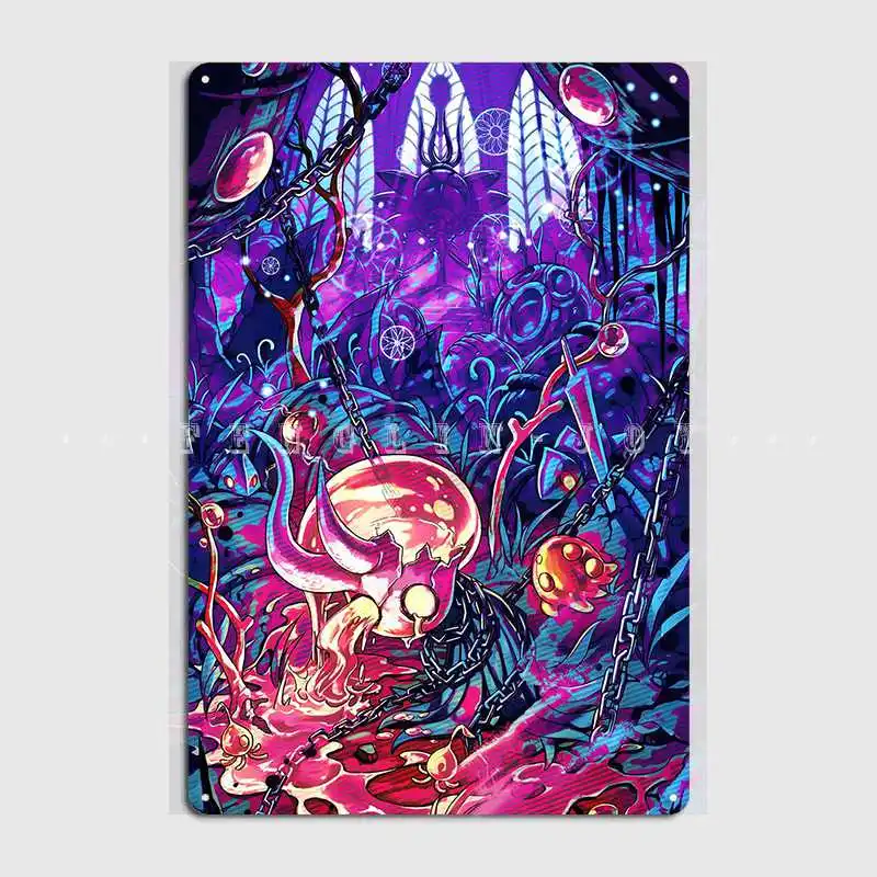 

Hollow Knight Poster Metal Plaque Cinema Garage Home Customize Painting Décor Tin Sign Posters