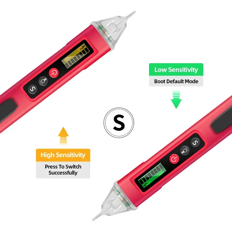 LCD Voltage Detection Pen - Non-Contact Electric Sensor for Power Outlets (90-1000V)