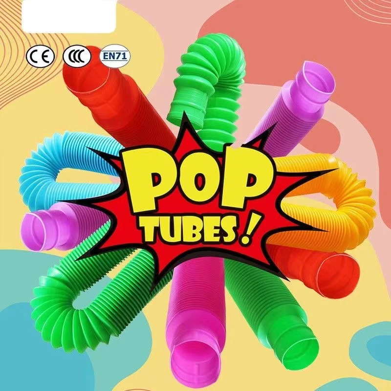 46 Colorful Plastic Pop Tube Coil Children'S Creative Magical Toys