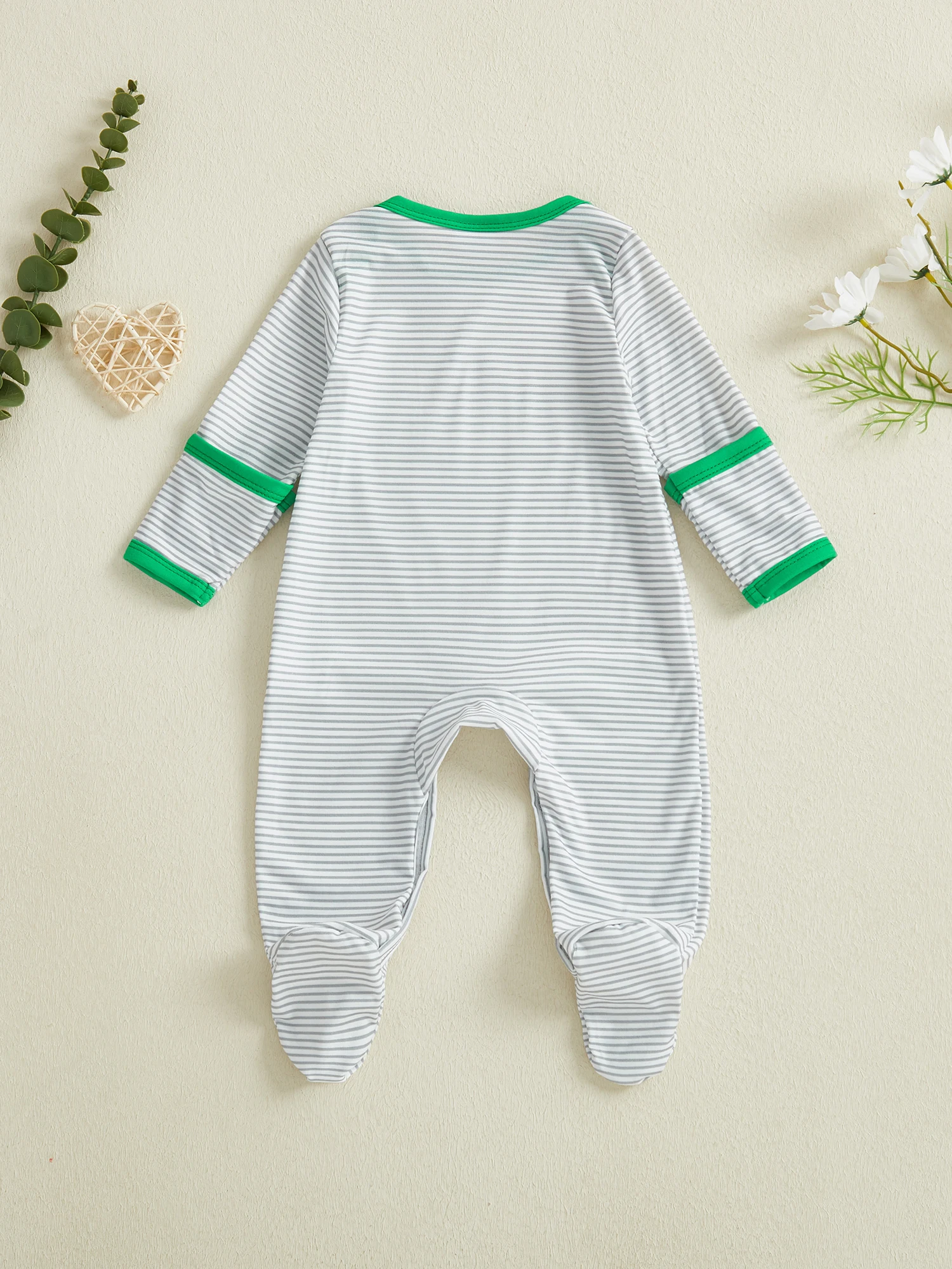 Adorable Infant Romper with Cute Bunny Print Soft Cotton Long Sleeve Jumpsuit for Baby Boys and Girls Spring Outfit