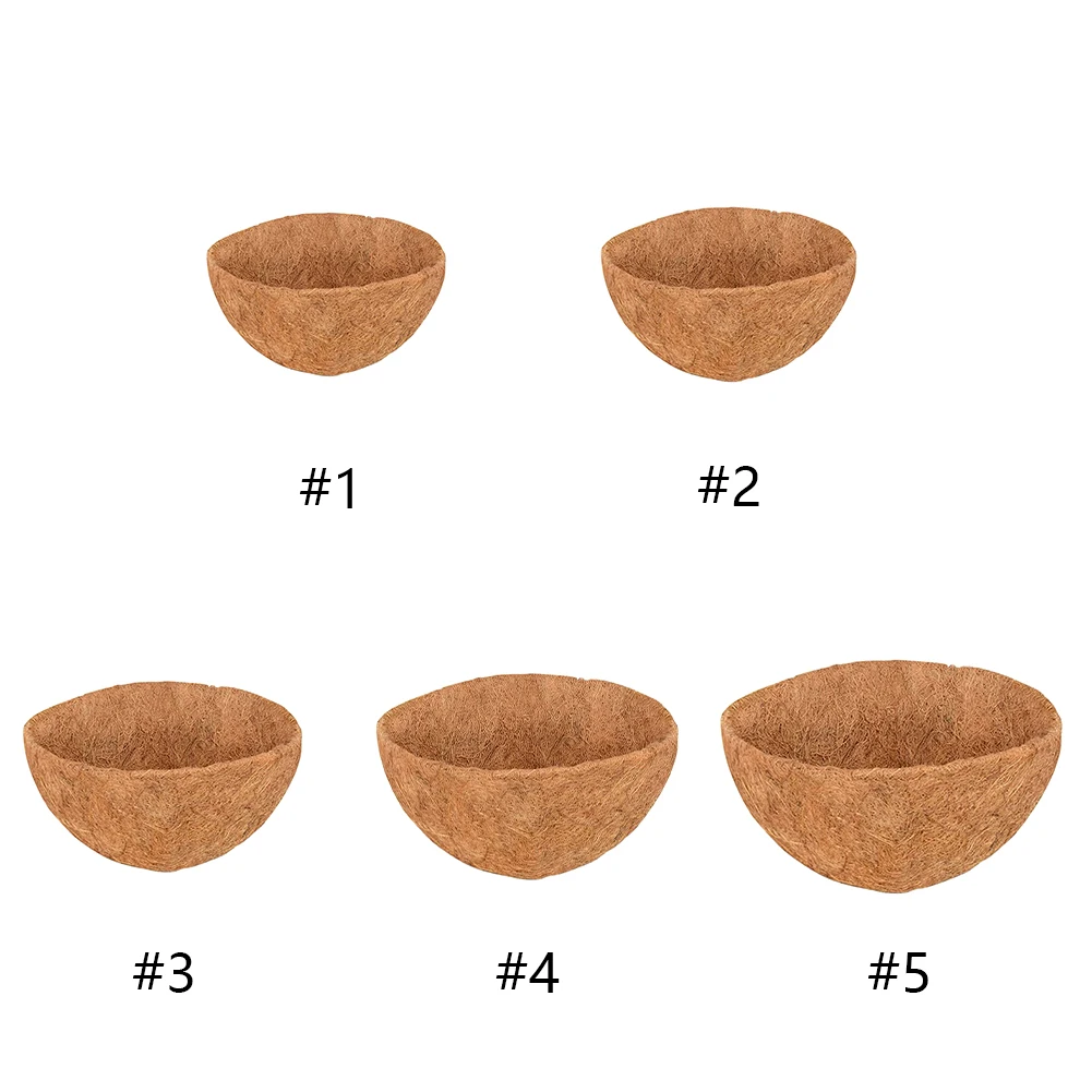 Description Picture 5 of item8/10/12/14/16/18 Inch Hanging Basket Liner Round Coconut Liners for Planters 100% Natural Coco Basket Replacement Liner Outdoor