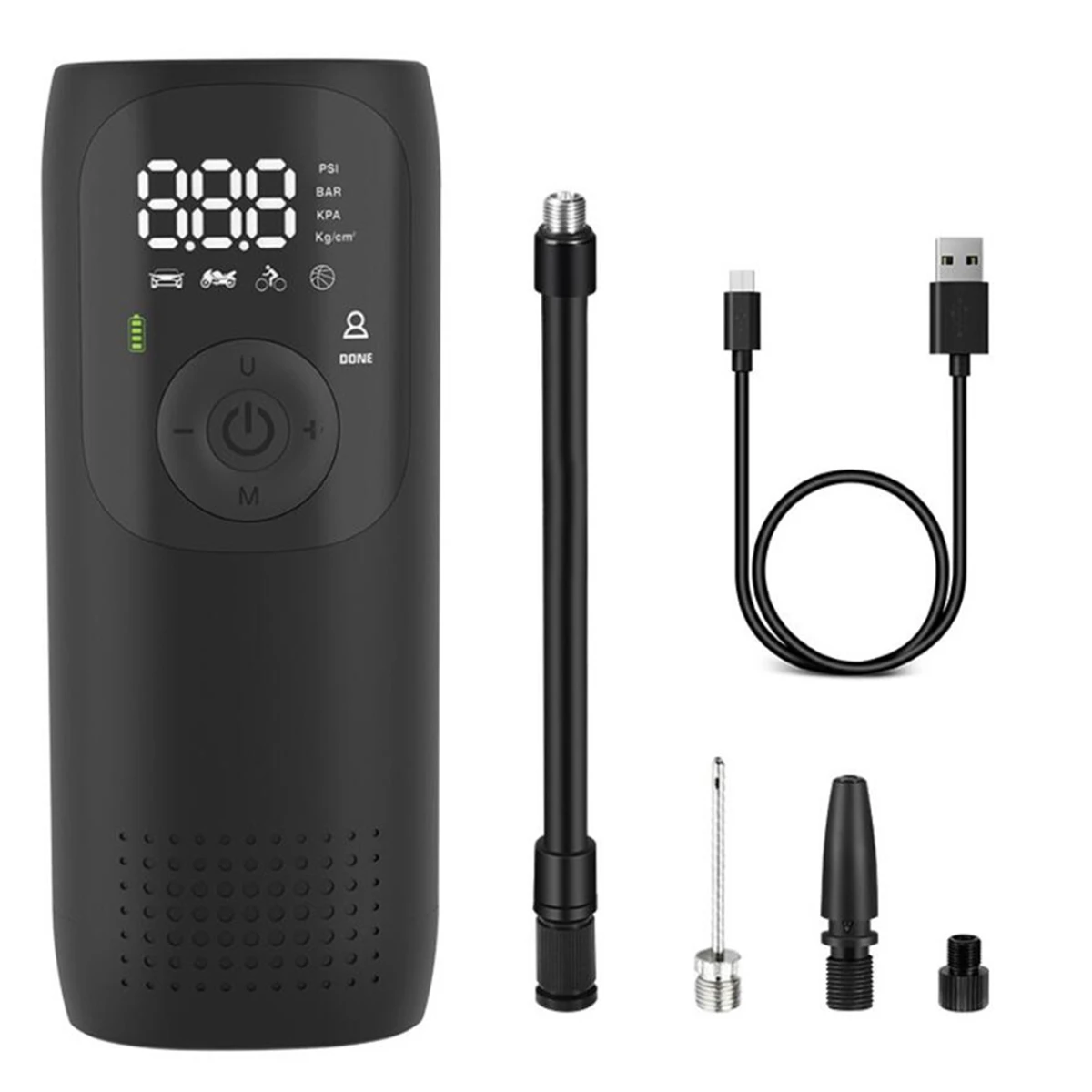 

Portable Tire Inflator,Car Tire Pump,Motorcycle Air Compressor 150 PSI with Pressure Gauge,for Car Bicycle Tire Inflator
