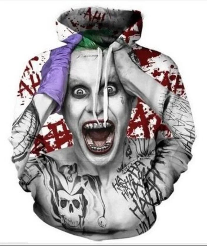 New Men/Womens Joker Funny 3D Print Fashion Tracksuits Crewneck Couple hoodie Joggers Pants + Hoodies 3
