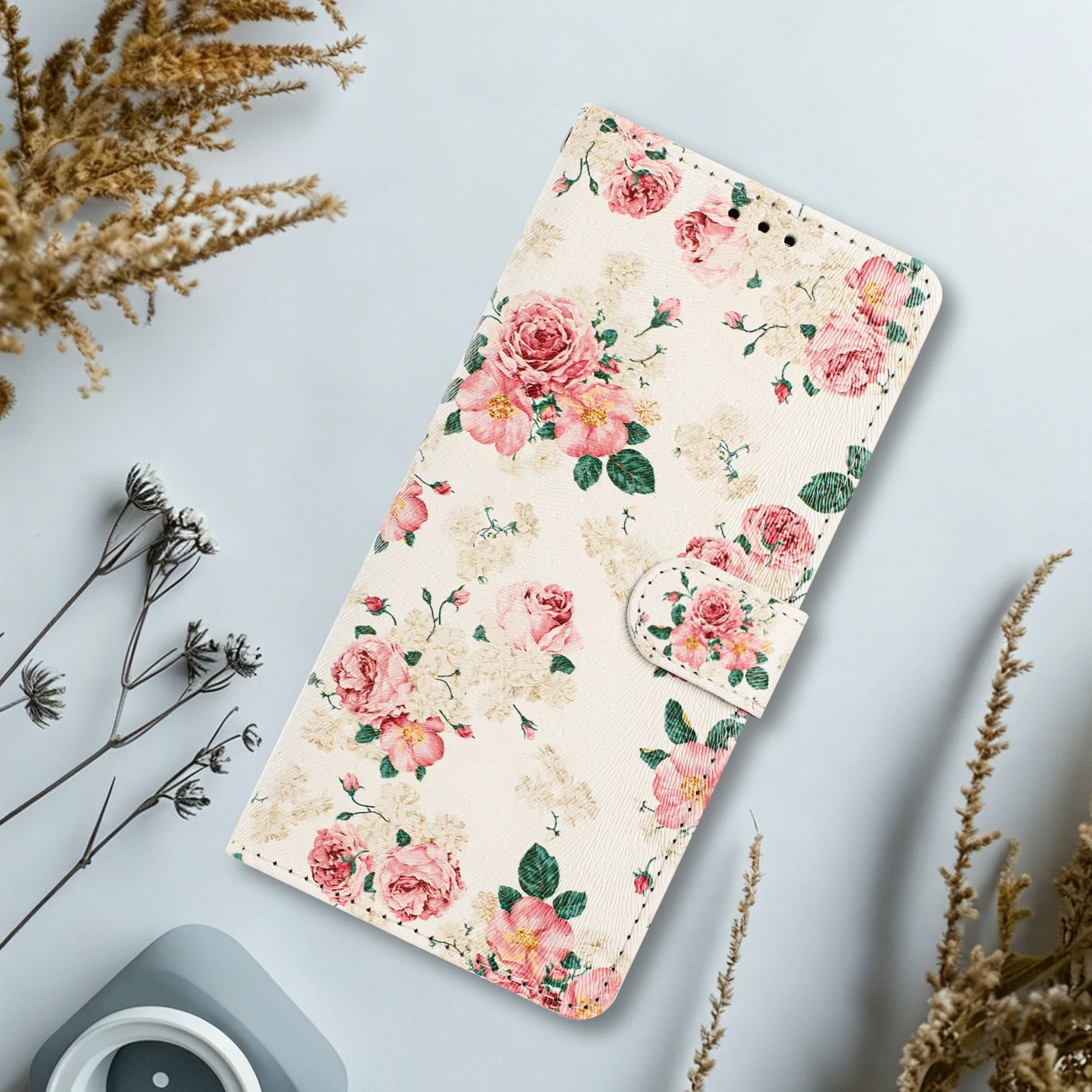 Leather Flip Flower Phone Case with Enhanced Protection and Stylish Design