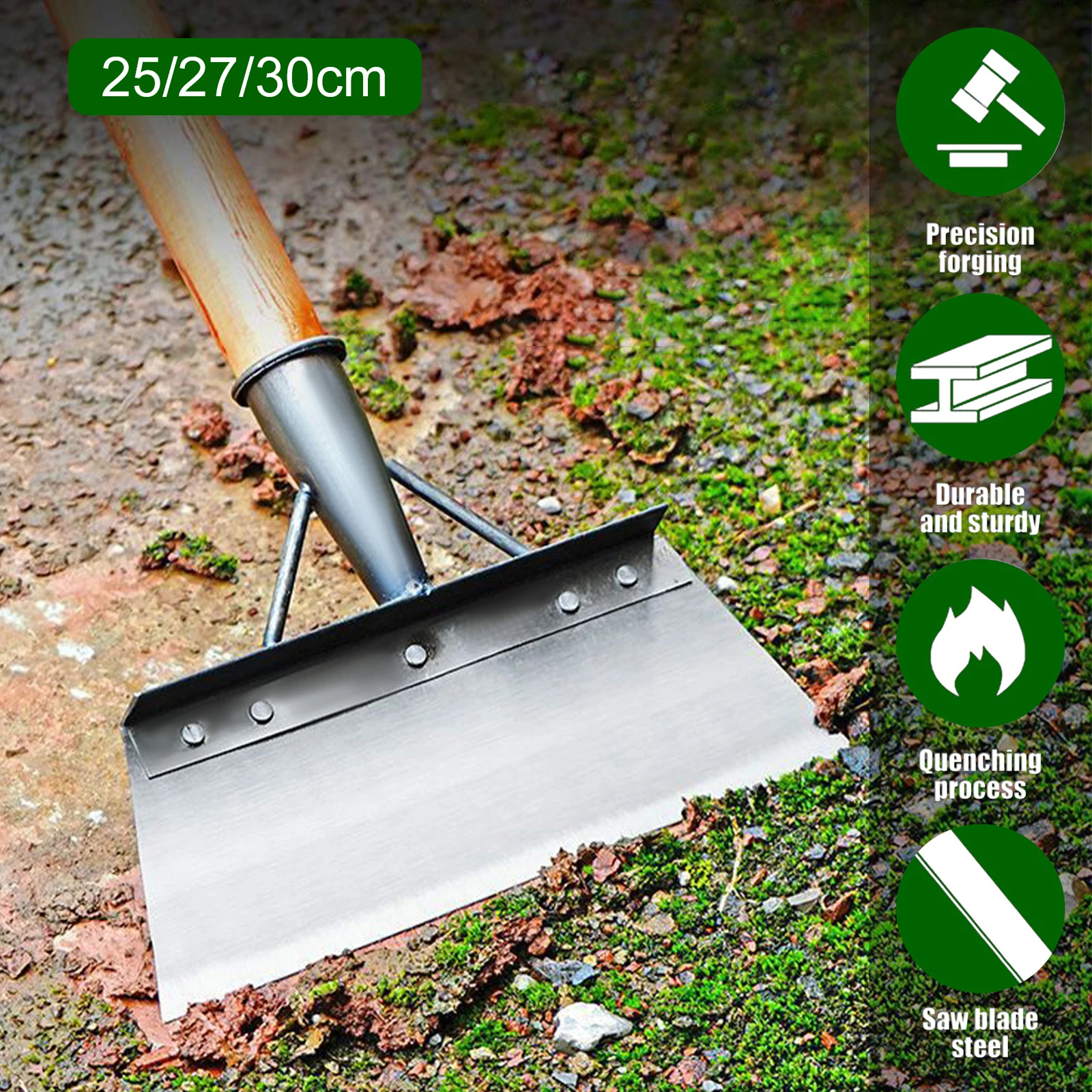Outdoor Garden Shovel with Glove Garden Cleaning Shovel Steel Flat Shovel Ice Shovel Multifunctional Planting Weeding Farm Tool
