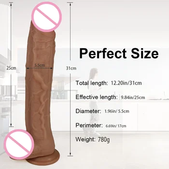 12 Inch Long Dildo Brown Realistic Penis Sex Toys For Women Huge Dildo Giant Porn adult toys  dildo  dildo for anal  dildos 2