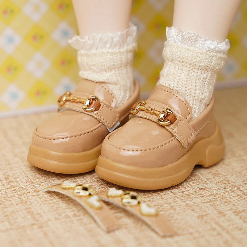 BJD Doll Shoes for 1/4 1/6 BJD MSD MDD YOSD Shoes Puyoo Doll Black White Khaki Shoes Gift Doll Accessories Doll Toy Shoes