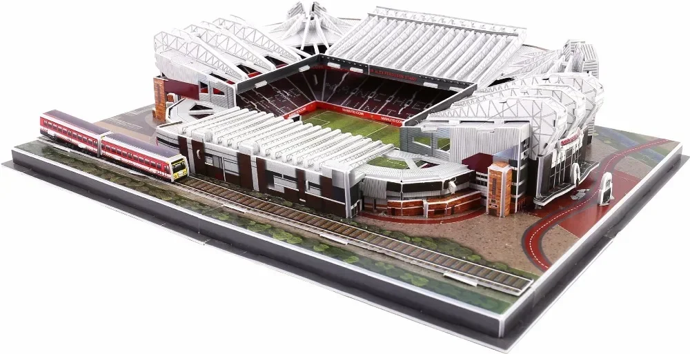 [Funny] 186Pcs/set The Red Devils Old Trafford Club RU Competition Football Game Stadiums building model toy gift original box 2
