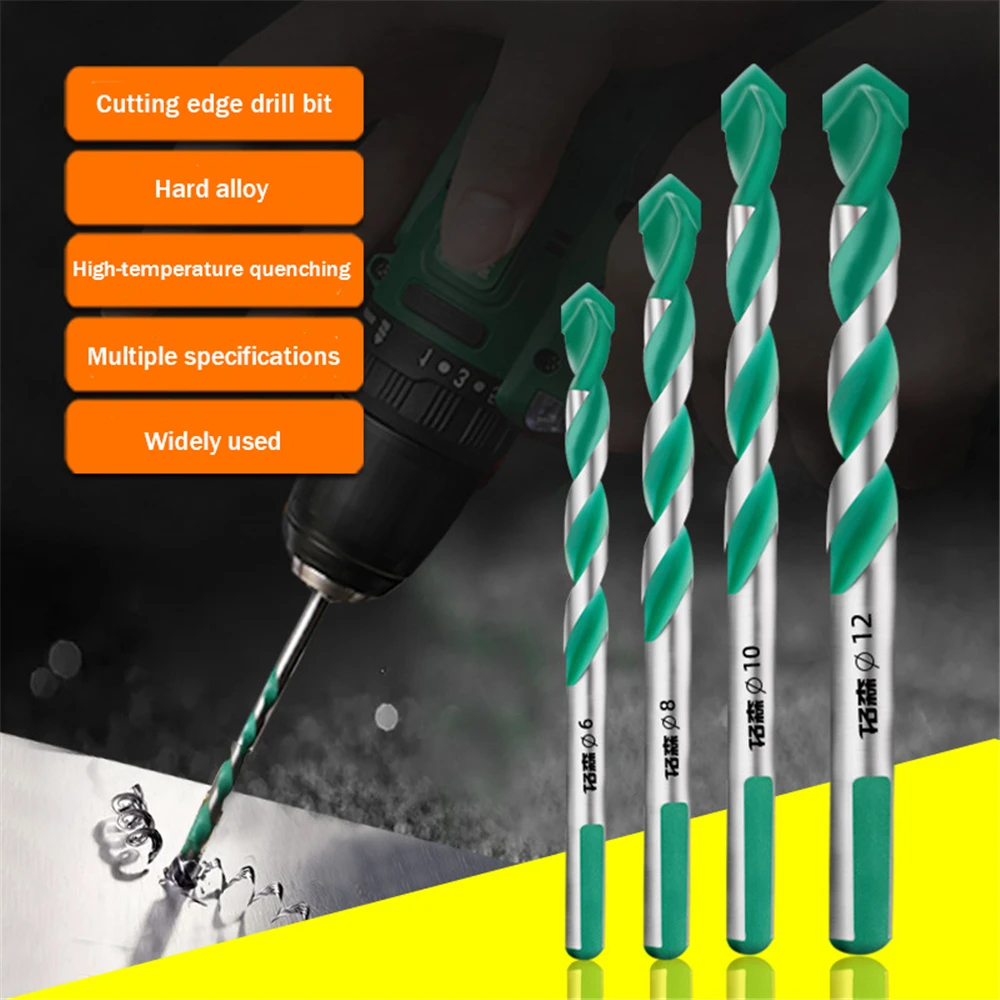 

Concrete Drill Bit Multifunctional Triangle Drill Bit Diamond Drill Set Tungsten Carbide Drill Bit Set Drilling WoodworkinTools