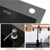32" Black Double Bowl Kitchen Sink Stainless Steel Bar  Drop-In Kitchen Sink with Drain and Overflow 5