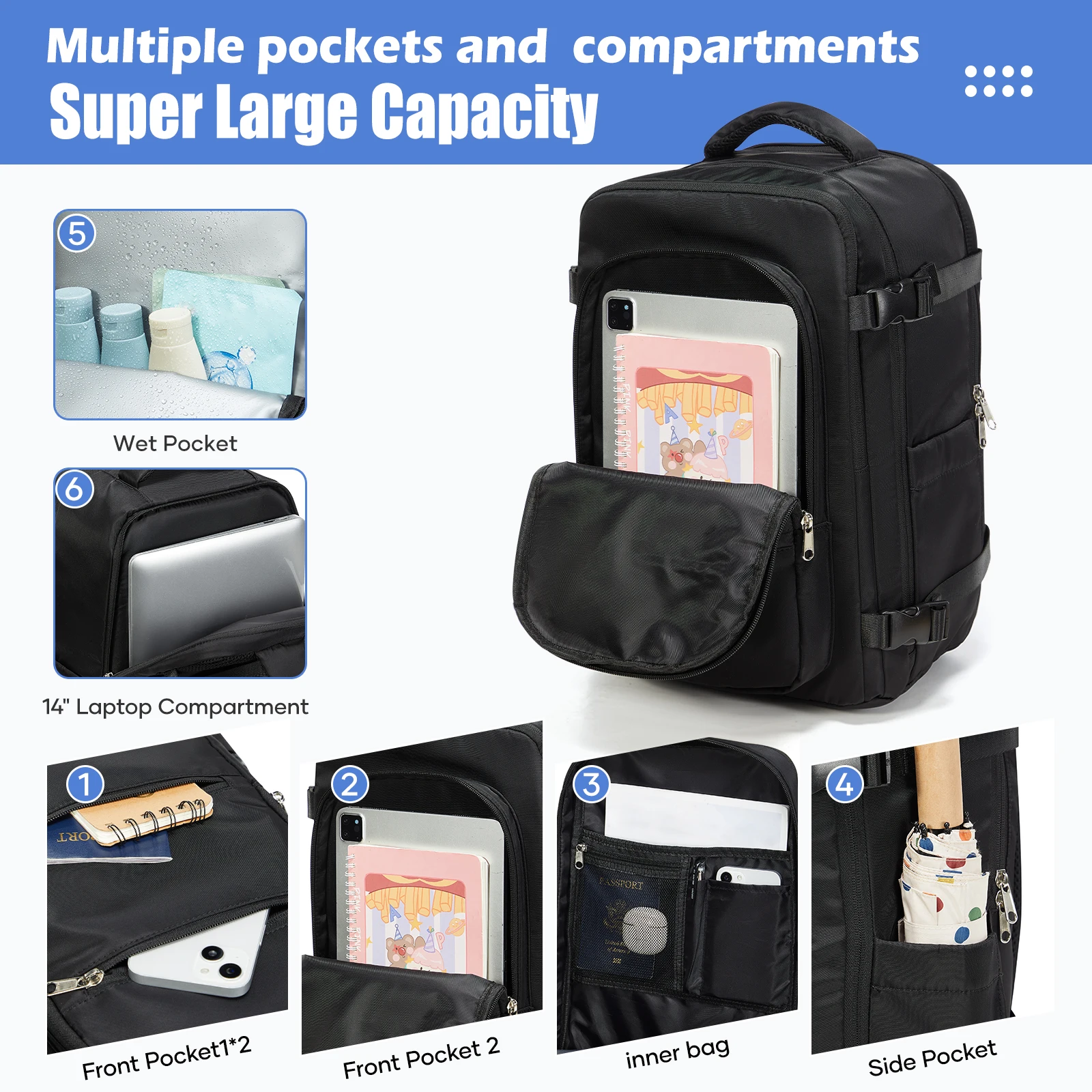  slider image of Ryanair 40x30x20 Travel Backpack，Airplane