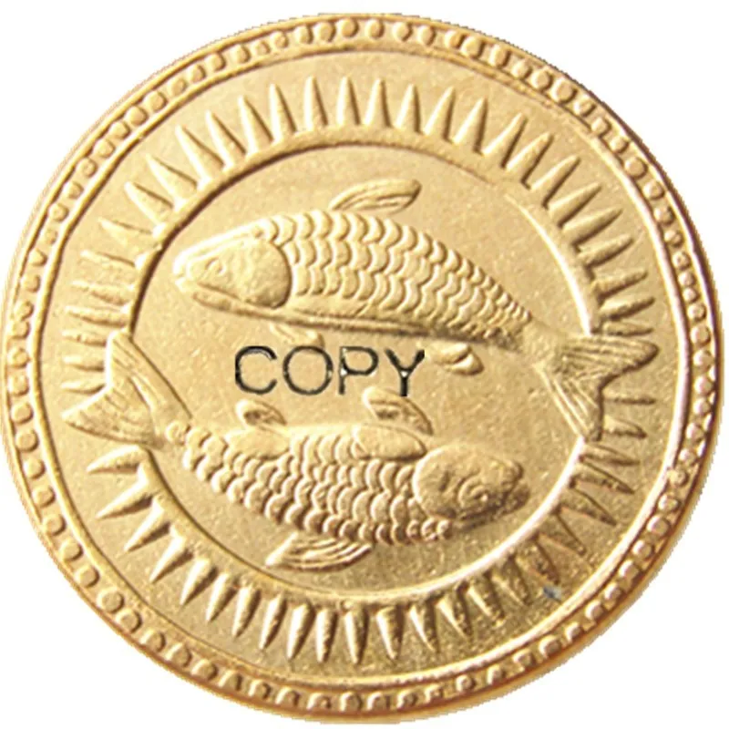 

В (25)1619-1624 Индия-британская копировальная монета Mohur с золотым покрытием