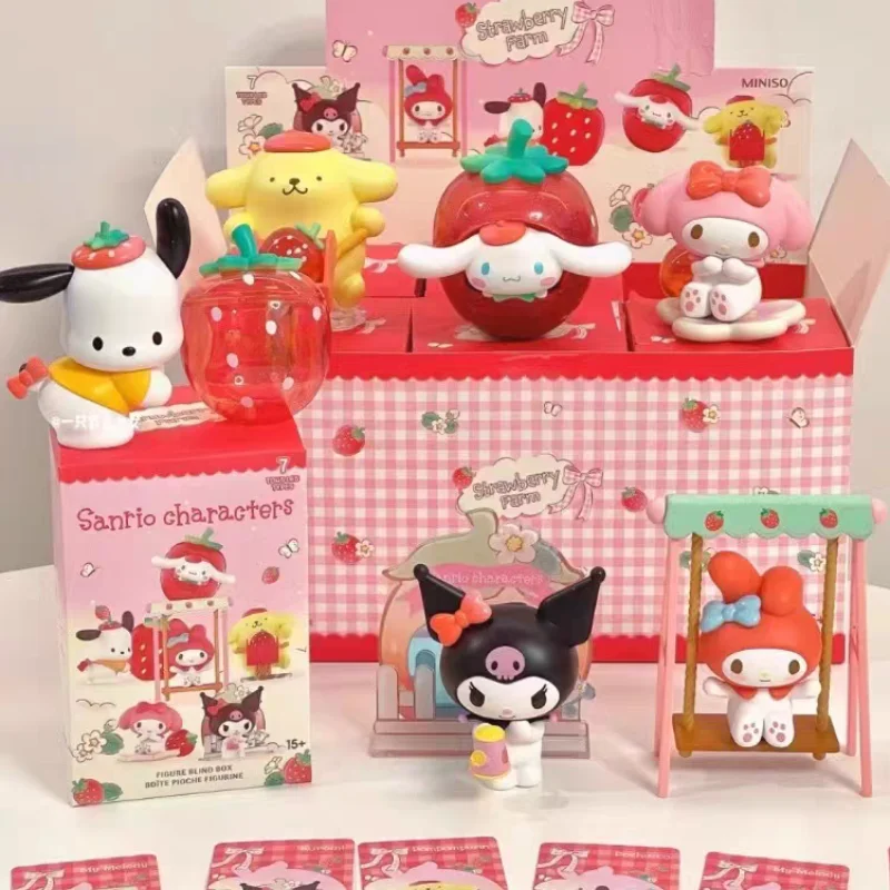 

Сериал Mystery Box Sanrio Kawaii Strawberry Estate глухая коробка koomi Cinnamoroll Аниме Фигурка кавайная Коллекция Модель Caja Ciega