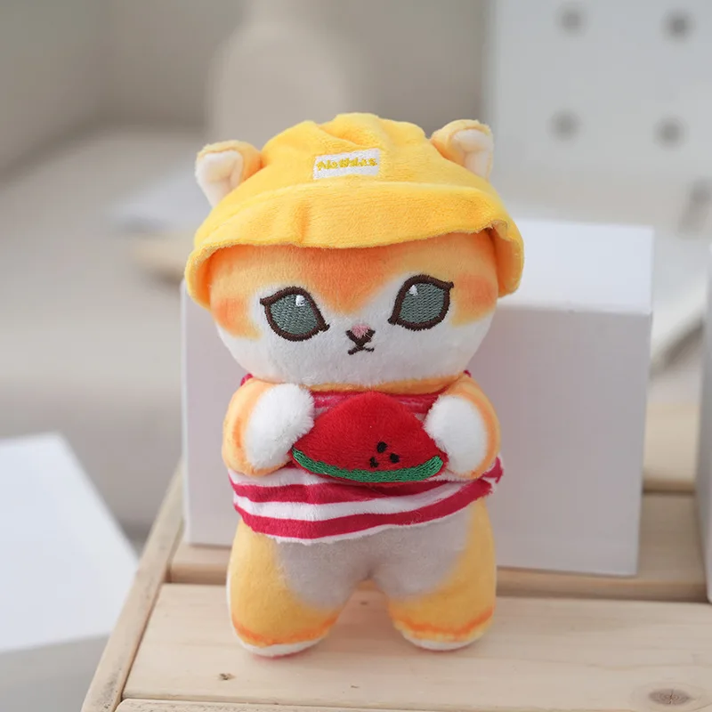 Wholesale 14pcs/lot 14cm Cute Shark Cat plush toys keyring key chain pendants animal cat dolls one week gifts 3