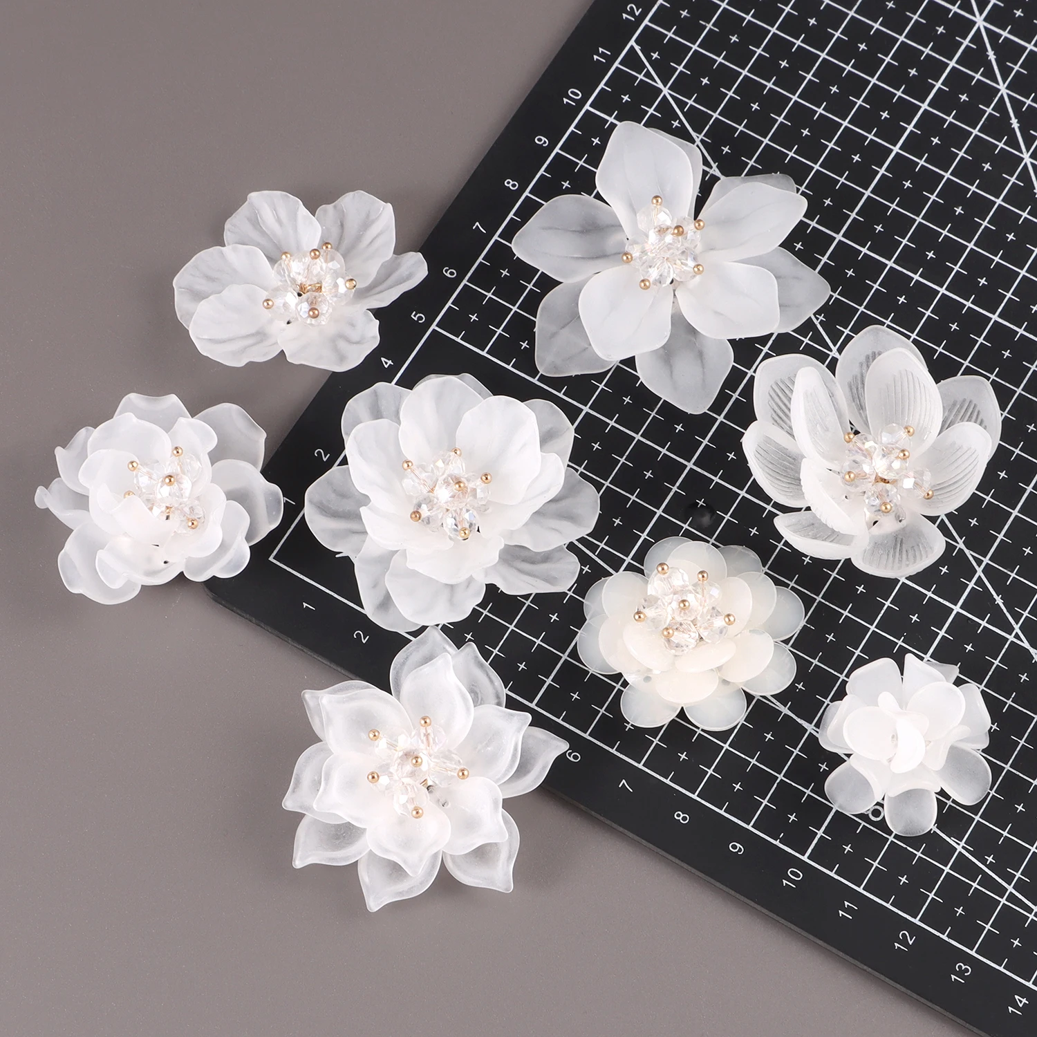 아크릴 모조 진주 꽃 꽃잎 모양 패치 웨딩 의류 장식 DIY 공예품 쥬얼리 제작 액세서리