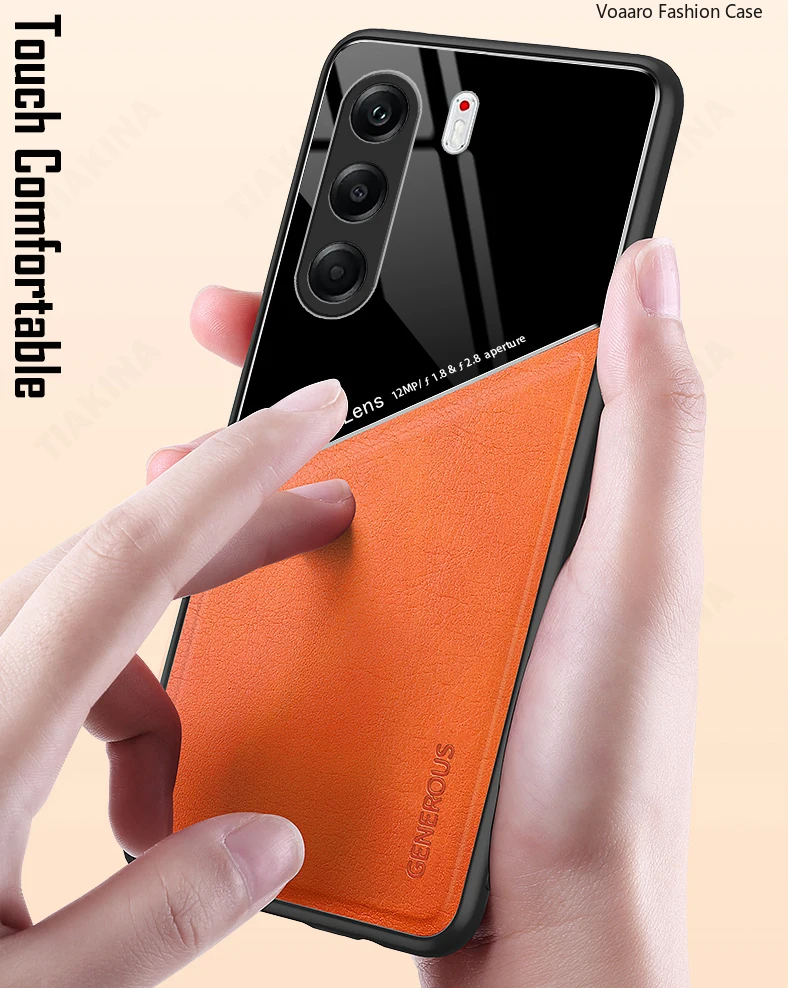 Sleek Magnetic Leather Phone Case - Ultra-Thin, Lightweight Cover