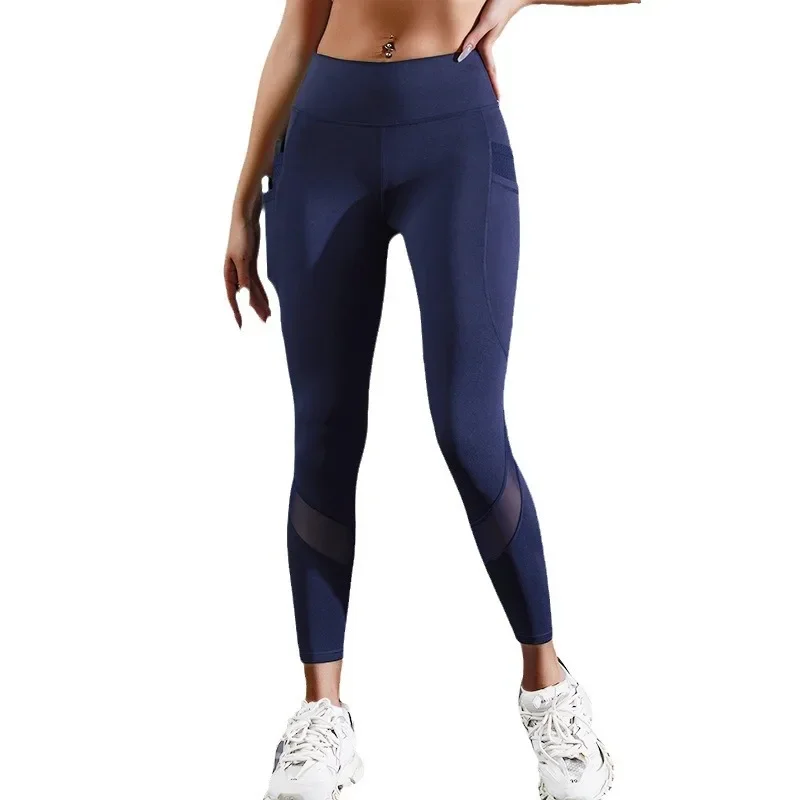 Yoga pants women patchwork high waist elastic leggings fitness jogging cycling sportswear female skinny trousers sports leggings sports pants