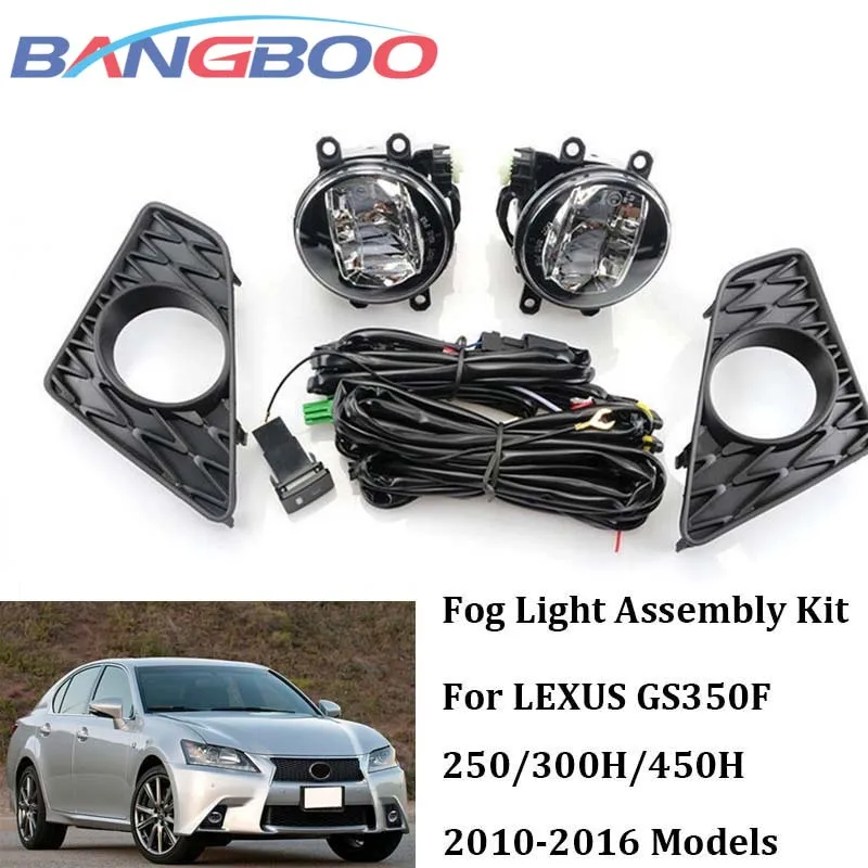 

1set Car LED Fog Light Assembly Kit For LEXUS GS350F Sport /GS250/GS300H/GS450H 2010-2016 With Switch Wire Harness