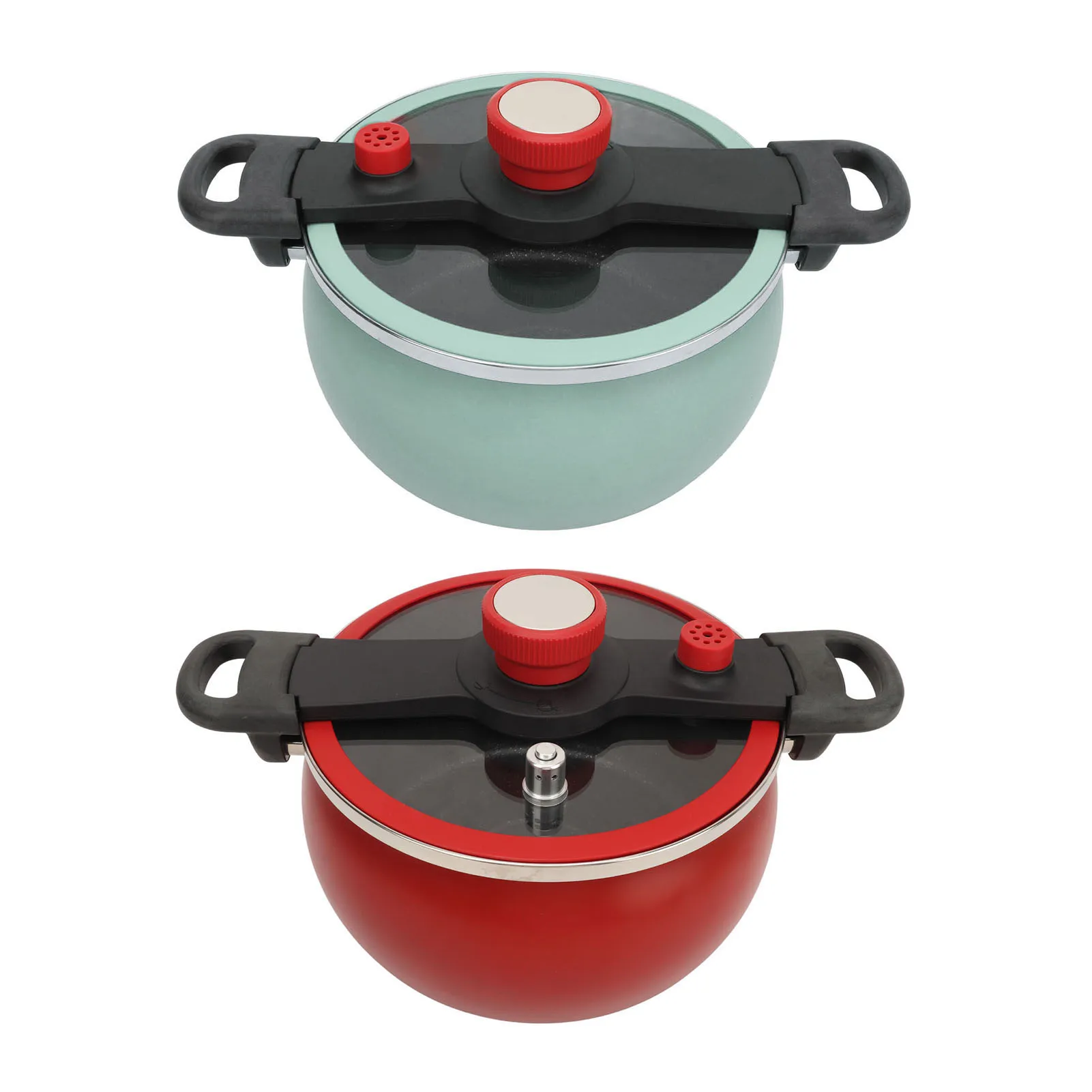 7L Pressure Soup Pot Multifunctional Micro Pressure Cooking Pot Flameproof Anti Stick Binaural Clip Visual Lid for Kitchen