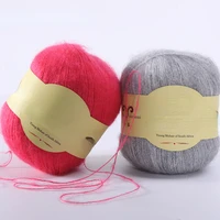 50G Super Kid Mohair Yarn Crochet Thin Sweater Knit Shirt Scarf Angola Silk For Woman Baby Knitting Thread Mohair 500M Wool Yarn 1