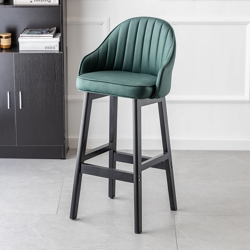 

Restaurant Living Room Bar Chairs Solid Wood Minimalist Relax Balcony Bar Chairs Party Wedding Tabourets De Bar Furniture BL50BY