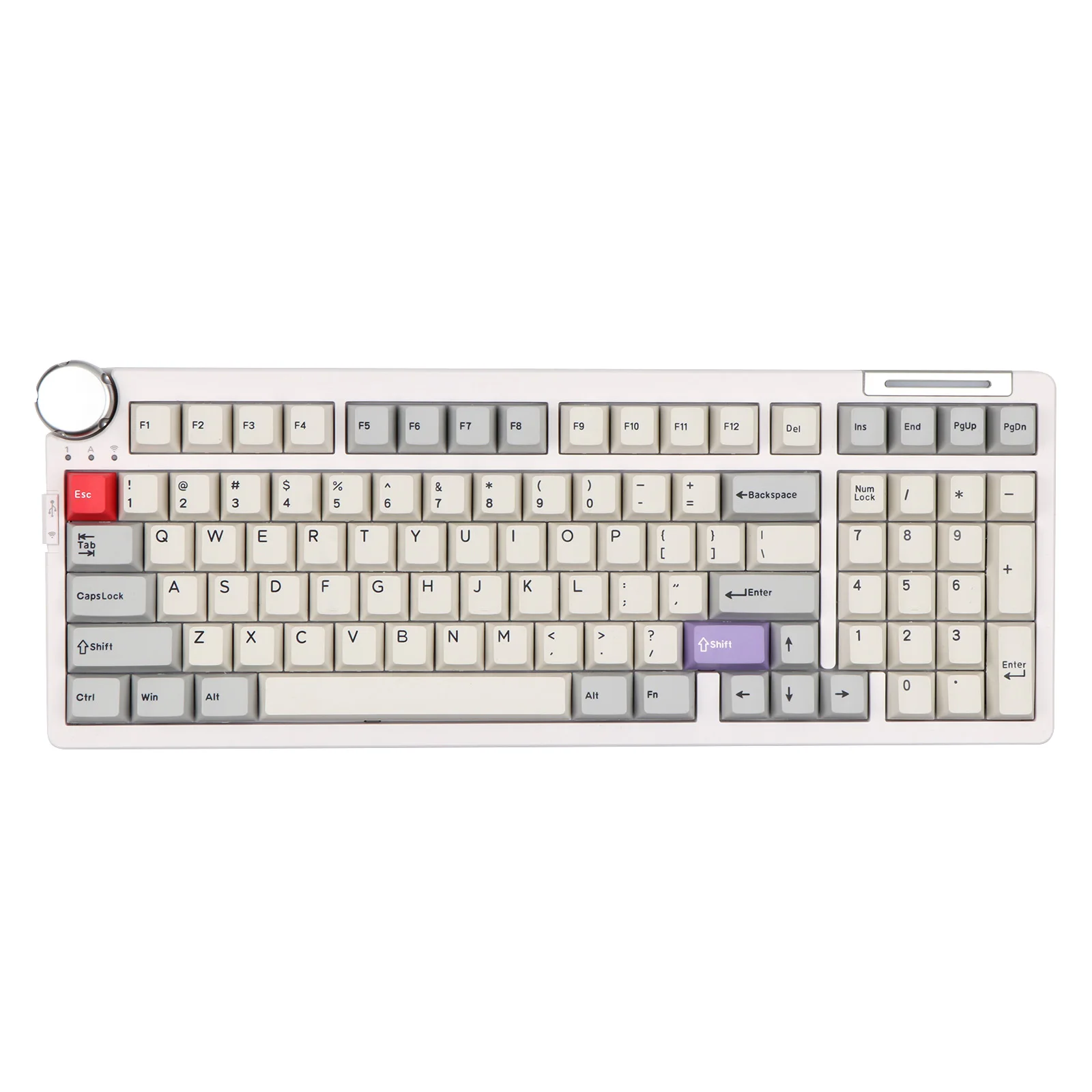 

CIDOO ABM098 1800 Compact VIA Gasket Mount Hot Swappable Bluetooth 5.0/2.4Ghz/Type-C Mechanical Keyboard South-facing LEDs