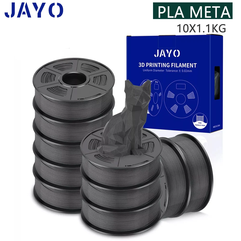 thumbnail image 1 of Filamento PLA/PLA Meta/PETG/PLA PLUS/PLA mate para impresora 3D JAYO de 1,75 mm, 10 rollos, materiales de impresión 3D para impresora 3D y bolígrafo 3D, 1 of 5