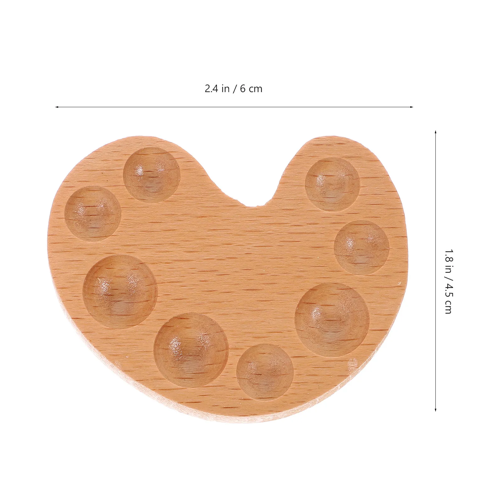 나무 수채화 팔레트 안료 상자 뚜껑이 있는 튼튼한 보관 케이스 페인트 혼합 트레이 미술 용품 정리함 나무 페인트 팔레트