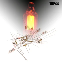 10Pcs Neon Light Bulbs 5x13mm Main Power Indicator Red Standard Mini Neon Light Miniature Bulb With Resistance 220V