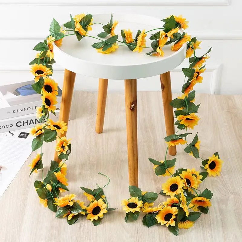 1 st cke 2 5 M K nstliche Gelbe Sonnenblume Girlande Blume Reben 1-st-cke-2-5-m-k-nstliche-gelbe-sonnenblume-girlande-blume-reben