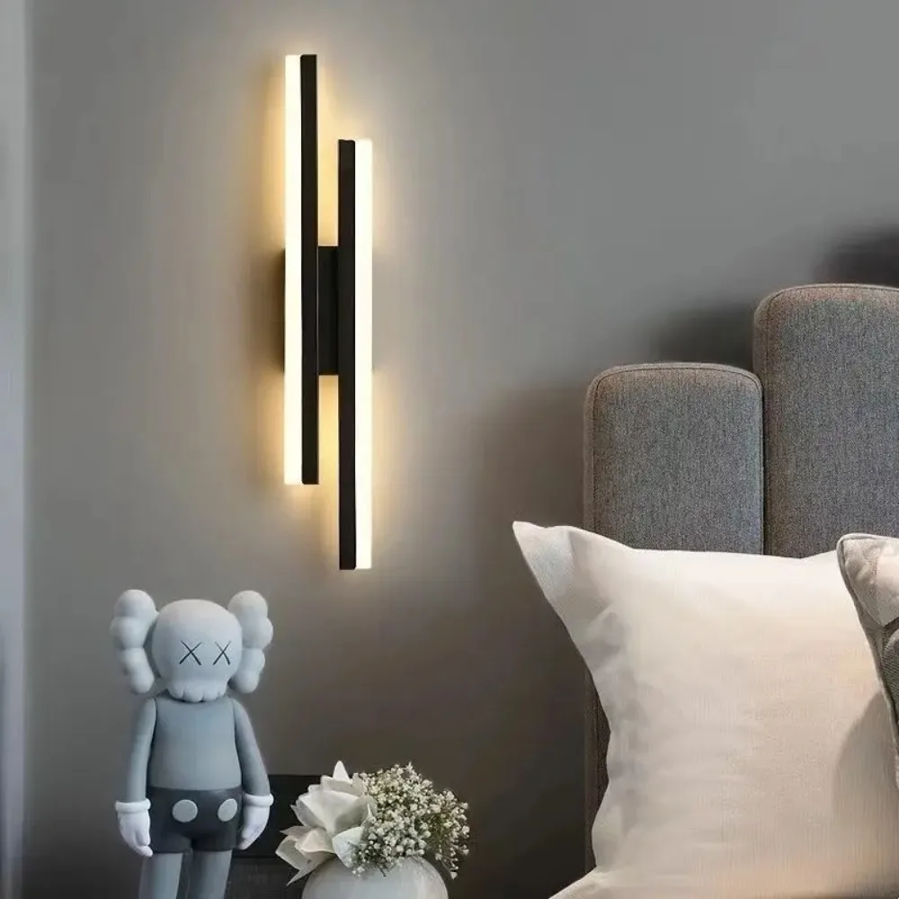 Modern LEDWall Lamp Wall Sconces Copper Line Pipe Acrylic Lampshade Indoor Lighting for Living Room Corridor Light Fixture 3