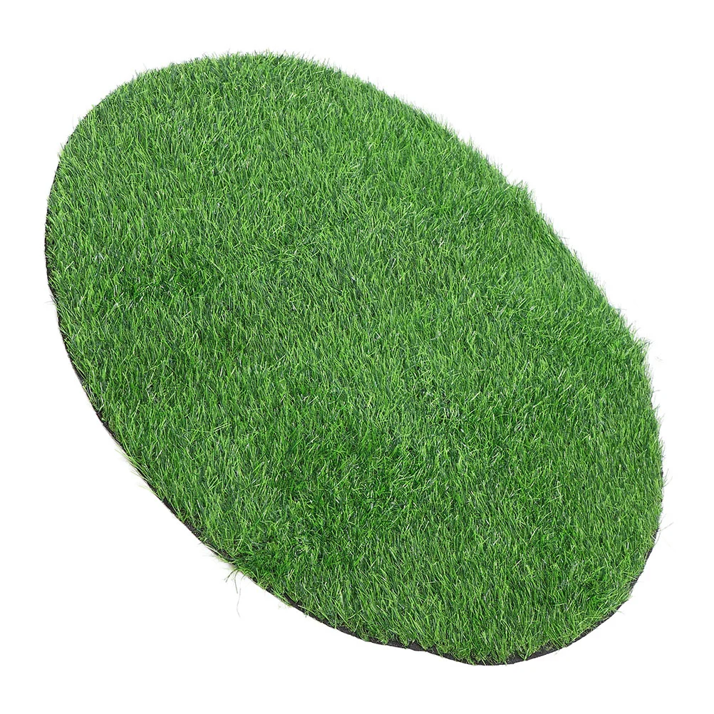 

Realistic Artificial Turf Grass Table Decoration Round Greenery Turf Cushion Table Centerpiece