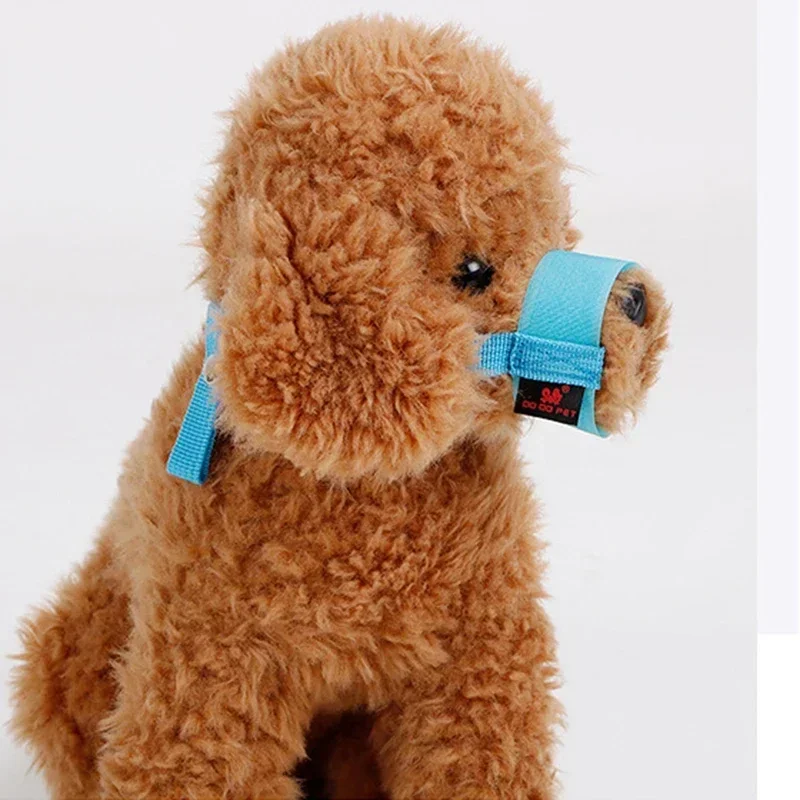 Dog Muzzle Anti-bite Stop Barking Adjusting Straps Mask for Small Dogs Soft Nylon Breathable Stop Barking Mouth Cover