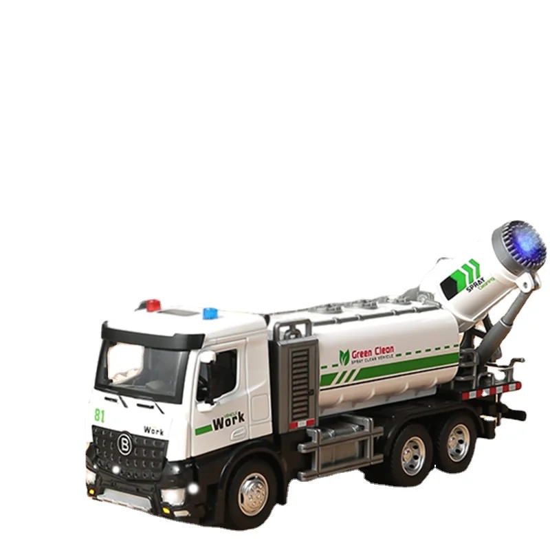 

Hxl Simulation Alloy Spray Car Children's Toy Sprinkler Fire Truck Fog Gun Carriage Engineering Vehicle