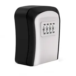 plastic Key Lock Box Wall Mounted Key Safe Box Weatherproof 4 Digit Combination Key Storage Lock Box