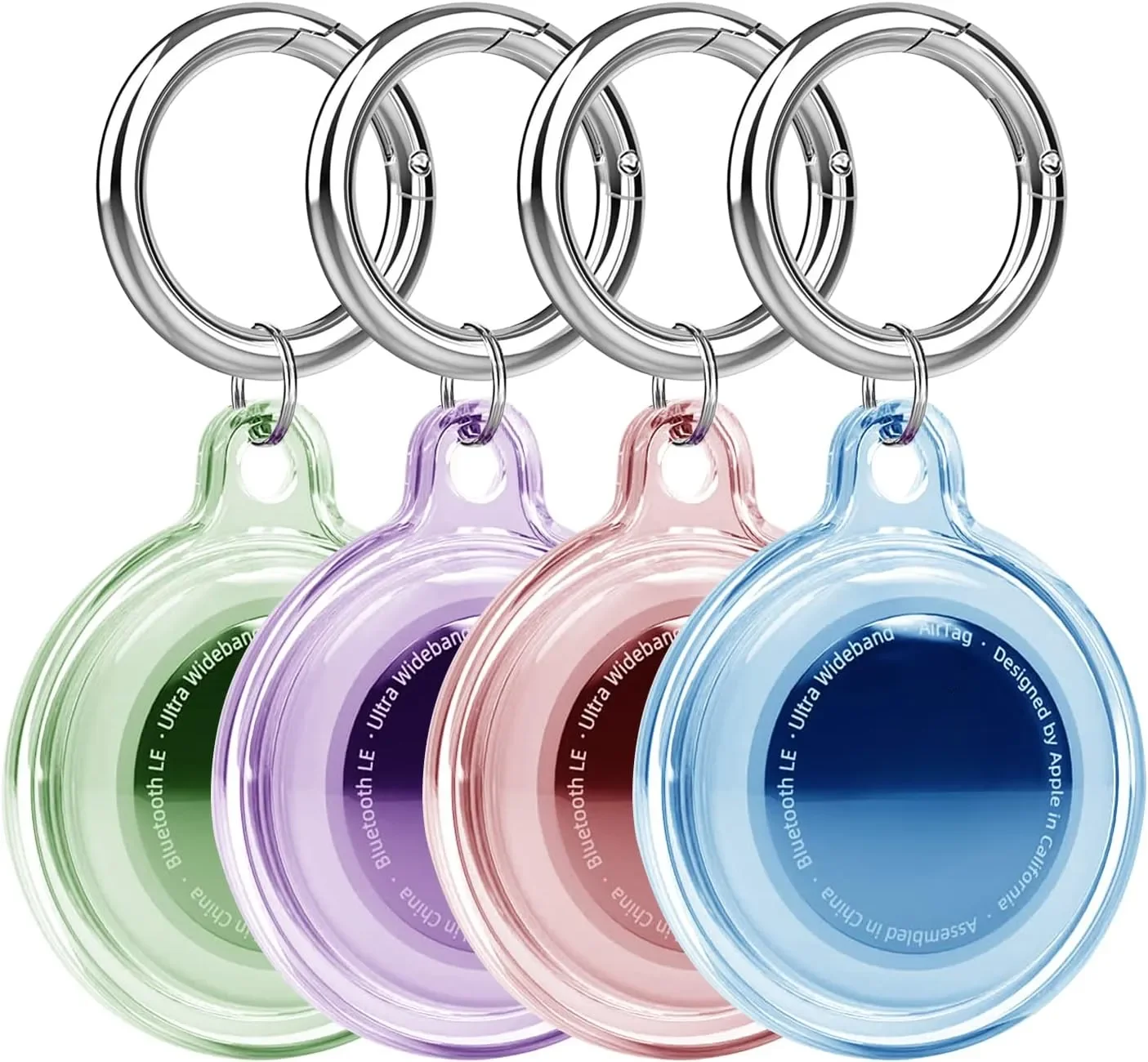 Waterproof Airtag Holder Keychain for Pet Collars and Key Rings
