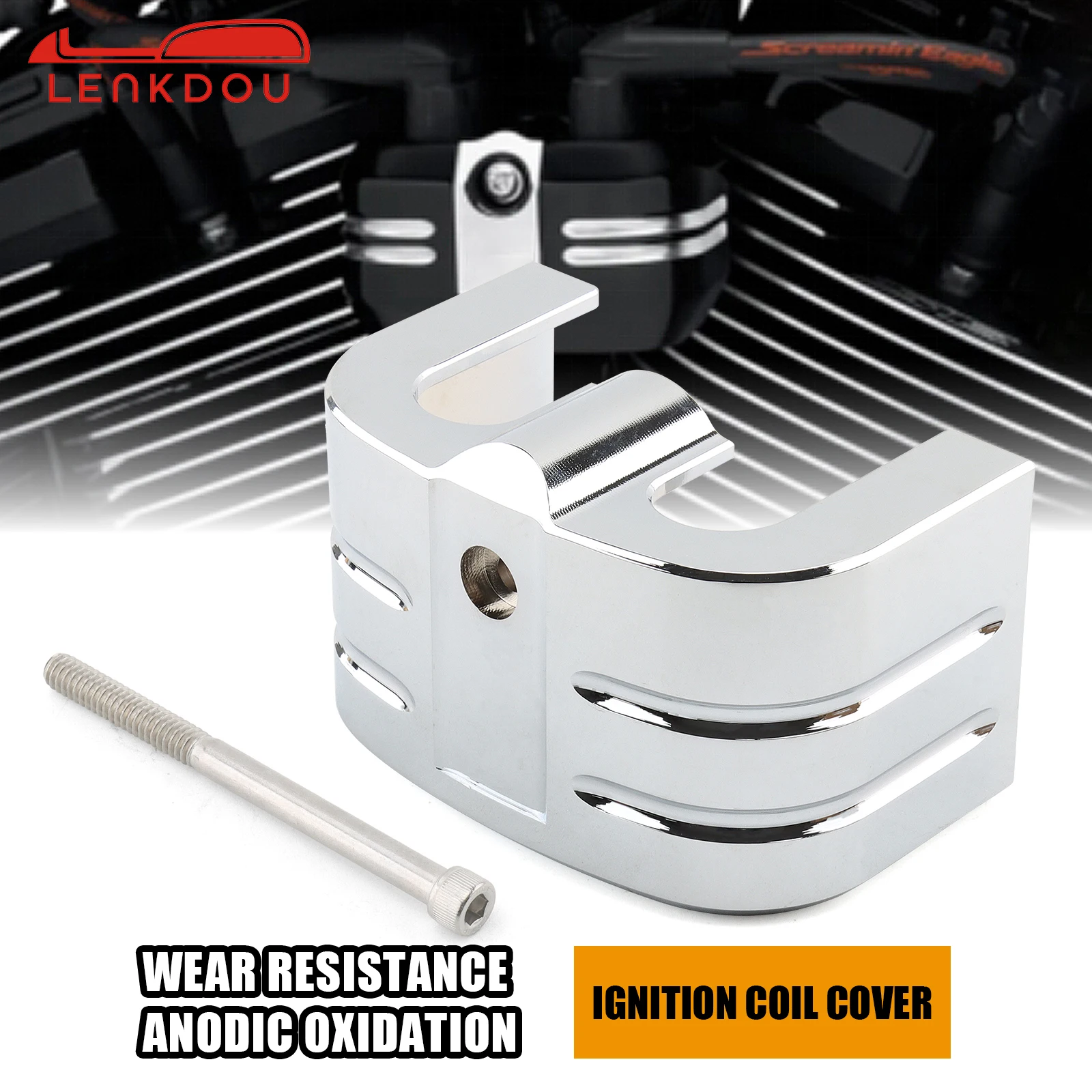 HDBUBALUS Motorcycle Ignition Coil Cover Ignition Coil Cover Fit For Harley Softail Street Bob Breakout Low Rider S Heritage Classic 2018-up Black & White